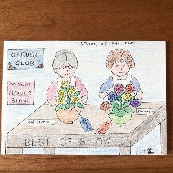 5 PA Folk Art Blank Note Cards Hand Made Country Evelopes Vtg Farm Wash Birthday - Picture 4 of 10